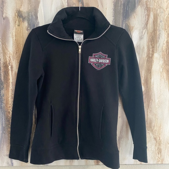 Harley-Davidson Jackets & Blazers - Harley Davidsons black zip up sweatshirt size small